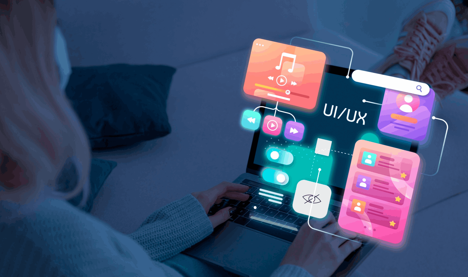 Padlock in a glowing digital cube, symbolizing cybersecurity